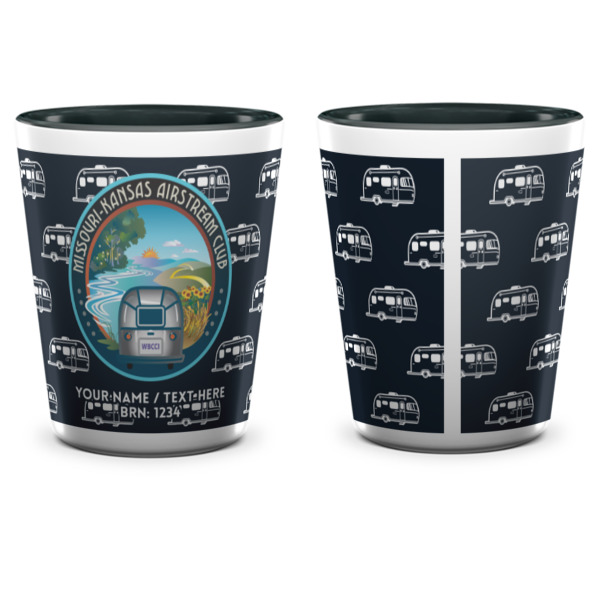 Custom Design - Ceramic Shot Glass - Two Tone - Front & Back