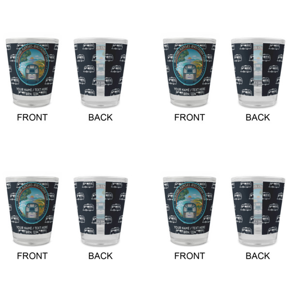 Custom Design - Glass Shot Glass - Standard - Set of 4 - Front & Back