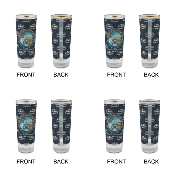 Custom Design - Glass Shot Glass - 2oz - Set of 4 - Front & Back