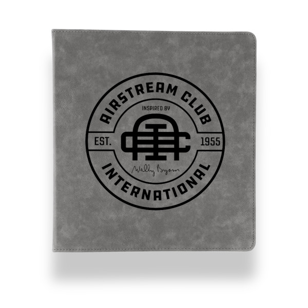 Custom Design - Leather Binder - 1" - Grey - Front View