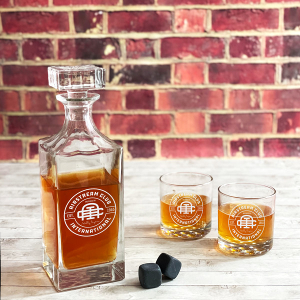 Custom Design - Whiskey Decanters - 30oz Square - Lifestyle