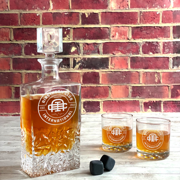 Custom Design - Whiskey Decanters - 26oz Rect - Lifestyle