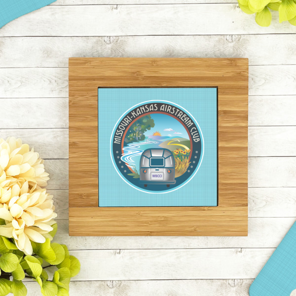 Custom Design - Bamboo Trivet with 6" Tile - LIFESTYLE