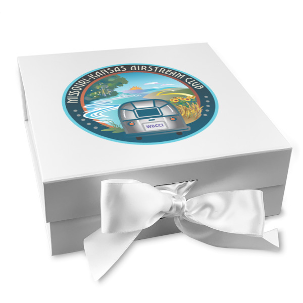 Custom Design Your Own Gift Box with Magnetic Lid - White