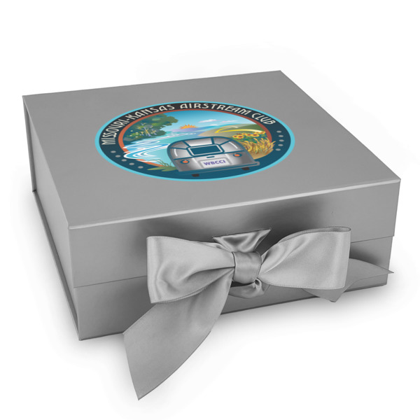 Custom Design Your Own Gift Box with Magnetic Lid - Silver