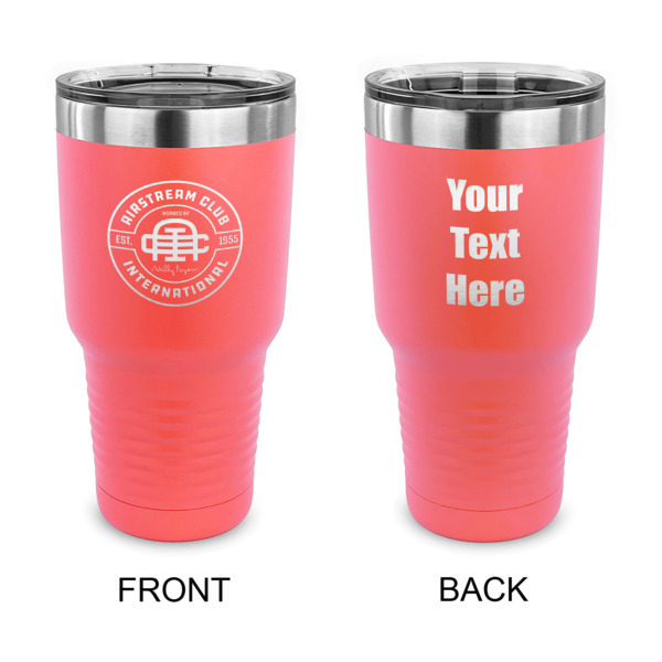 Custom Design Your Own 30 oz Stainless Steel Tumbler - Coral - Double-Sided