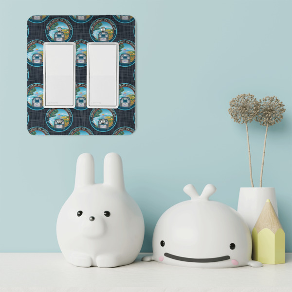 Custom Design - Rocker Light Switch Covers - Double - IN CONTEXT