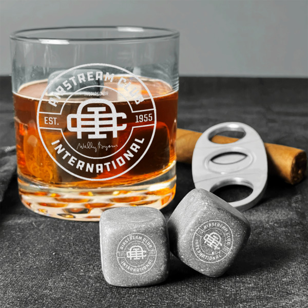 Custom Design - Whiskey Stones - Set of 9 - In Context