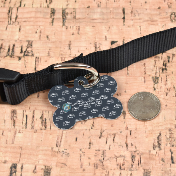 Custom Design - Bone Shaped Dog ID Tag - Large - In Context