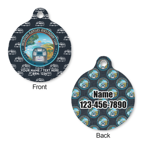 Custom Design - Round Pet ID Tag - Large - Front & Back View