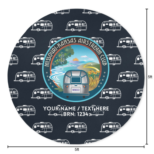 Custom Design - Round 5ft Indoor Rug - Dimensions