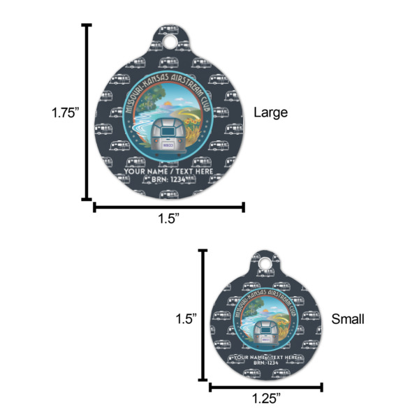 Custom Design - Round Pet ID Tag - Comparison Scale