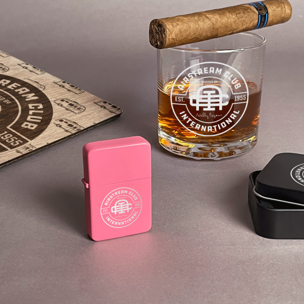 Custom Design - Windproof Lighters - Pink - In Context