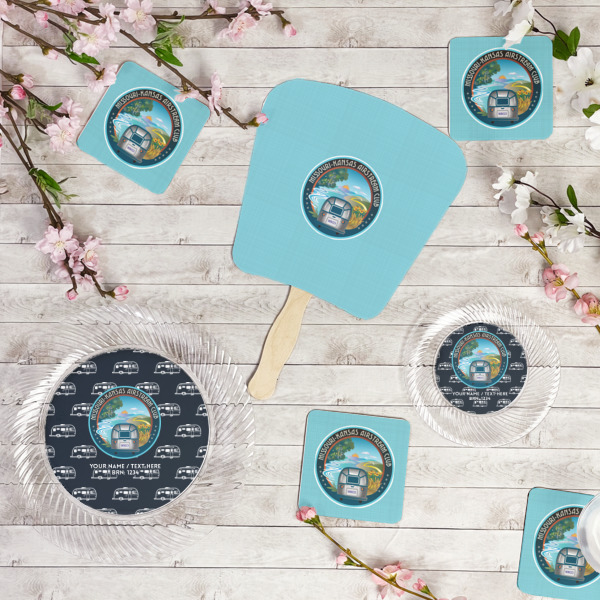 Custom Design - Party Supplies Combination Image - All items - Plates, Coasters, Fans