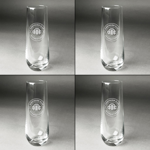 Custom Design - Champagne Flute - Set of 4 - Approval
