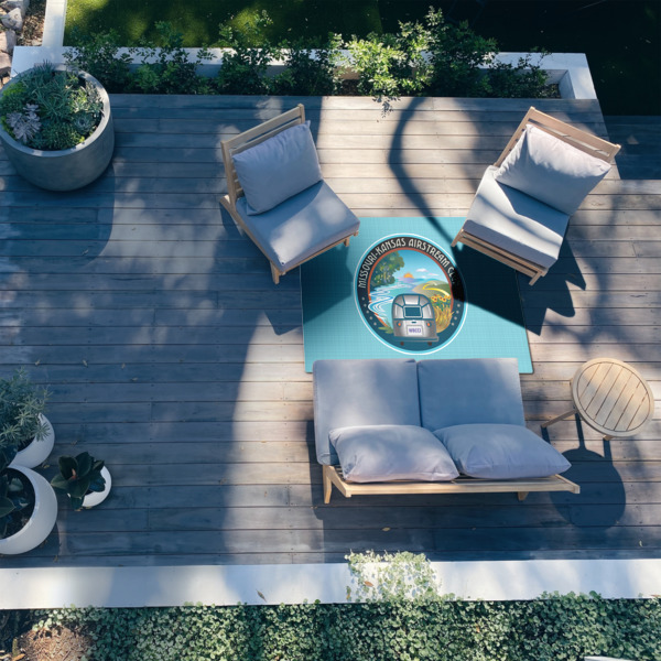 Custom Design - 4'x6' Patio Rug - In context