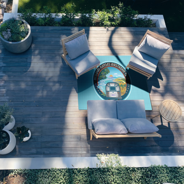 Custom Design - 5'x7' Patio Rug - In context