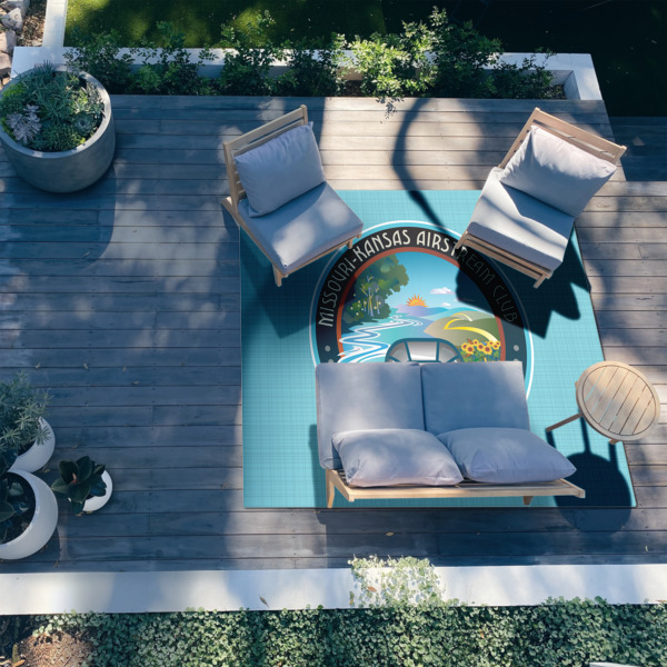 Custom Design - 8'x10' Patio Rug - In context