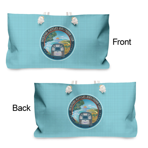 Custom Design - Large Rope Tote - From & Back View