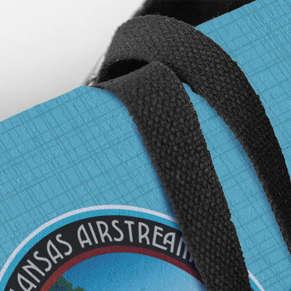 Custom Design - Closeup of Tote w/Black Handles