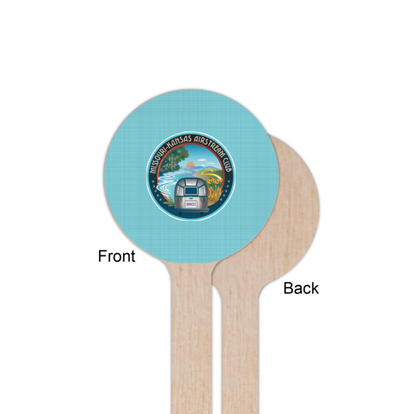 Custom Design - Wooden 6" Stir Stick - Round - Single Sided - Front & Back