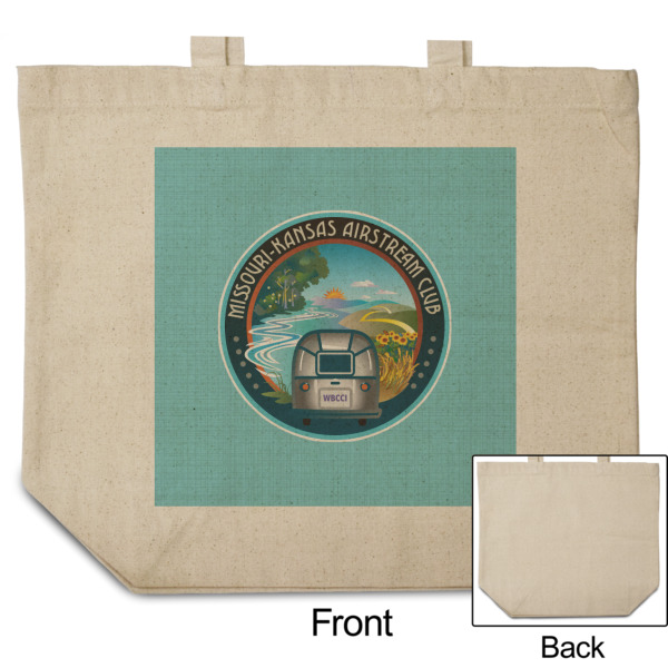 Custom Design - Reusable Cotton Grocery Bag - Front & Back View