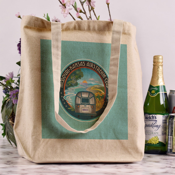 Custom Design - Reusable Cotton Grocery Bag - In Context