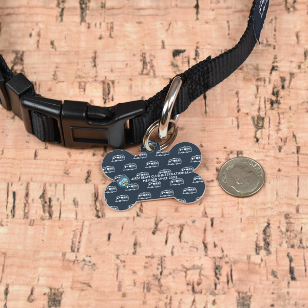 Custom Design - Bone Shaped Dog ID Tag - Small - In Context