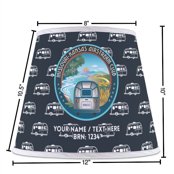 Custom Design - Poly Film Empire Lampshade - Dimensions