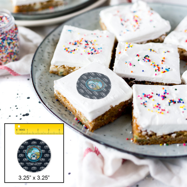 Custom Design - Printed Icing Circle - Large - In Context