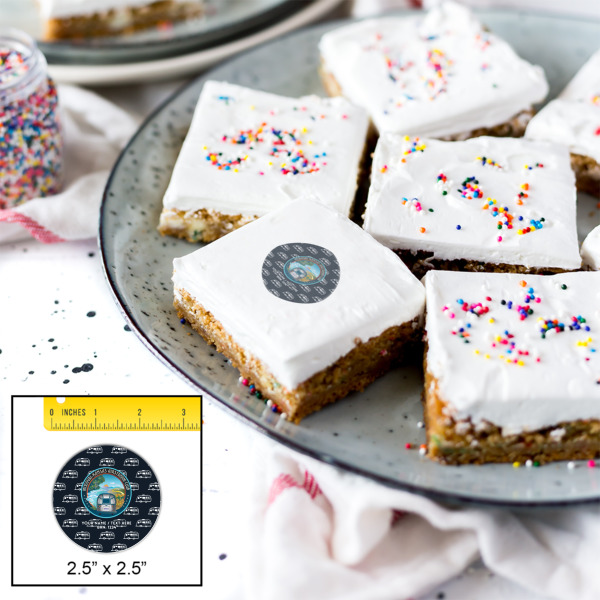 Custom Design - Printed Icing Circle - Medium - In Context