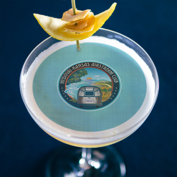 Custom Design - Printed Drink Topper - Large - In Context