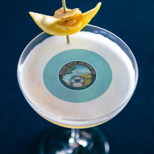 Custom Design - Printed Drink Topper - Medium - In Context