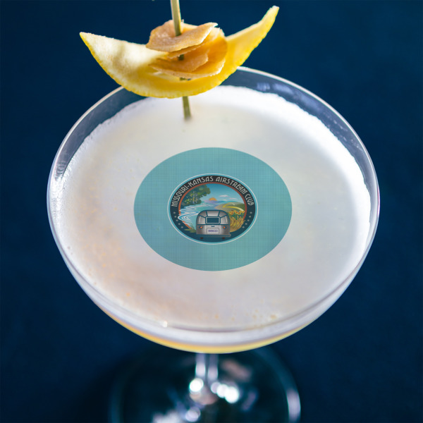 Custom Design - Printed Drink Topper - Small - In Context