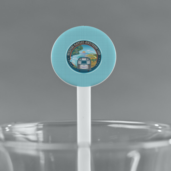 Custom Design - White Plastic 7" Stir Stick - Round - Main