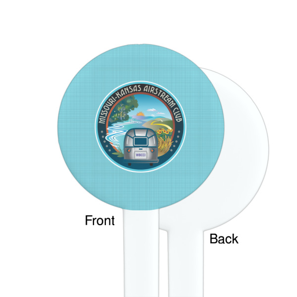 Custom Design - White Plastic 7" Stir Stick - Single Sided - Round - Front & Back