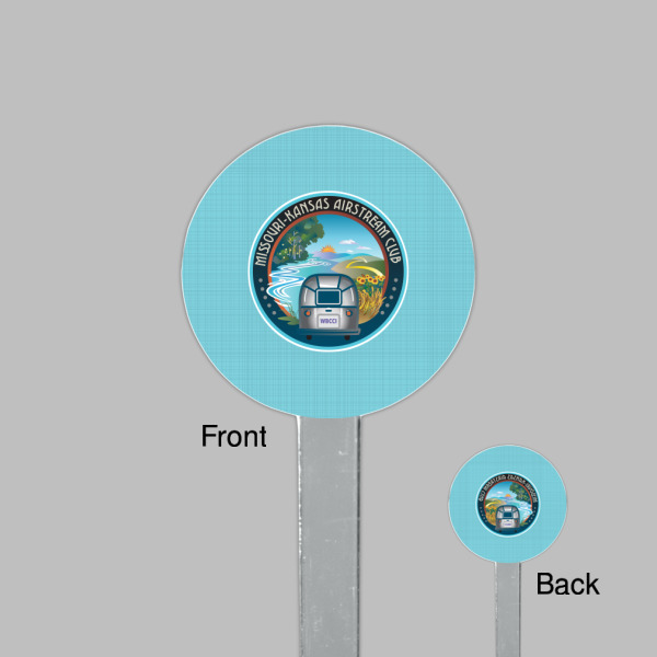 Custom Design - Clear Plastic 7" Stir Stick - Round - Front & Back