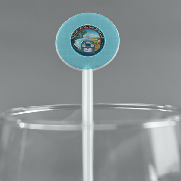 Custom Design - White Plastic 5.5" Stir Stick - Round - Main