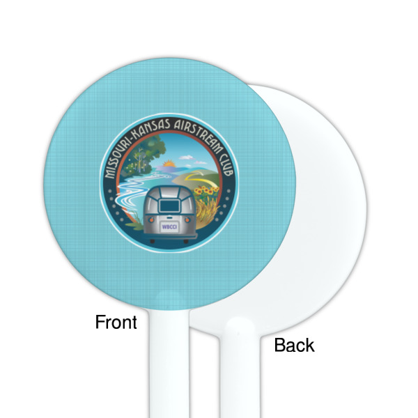 Custom Design - White Plastic 5.5" Stir Stick - Single Sided - Round - Front & Back