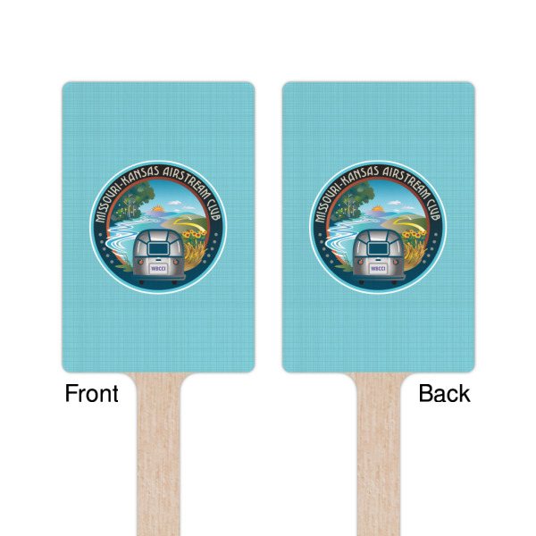 Custom Design - Wooden 6.25" Stir Stick - Rectangular - Double Sided - Front & Back