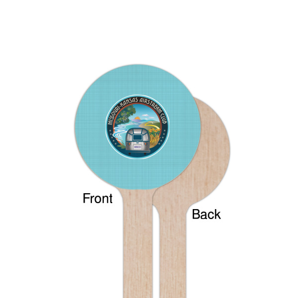 Custom Design - Wooden 7.5" Stir Stick - Round - Single Sided - Front & Back