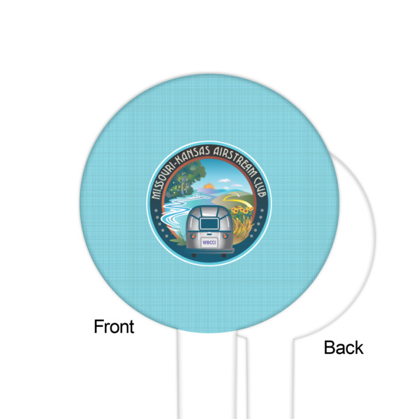 Custom Design - White Plastic 6" Food Pick - Round - Single Sided - Front & Back