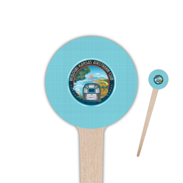 Custom Design Your Own 4" Round Wooden Food Picks - Single-Sided