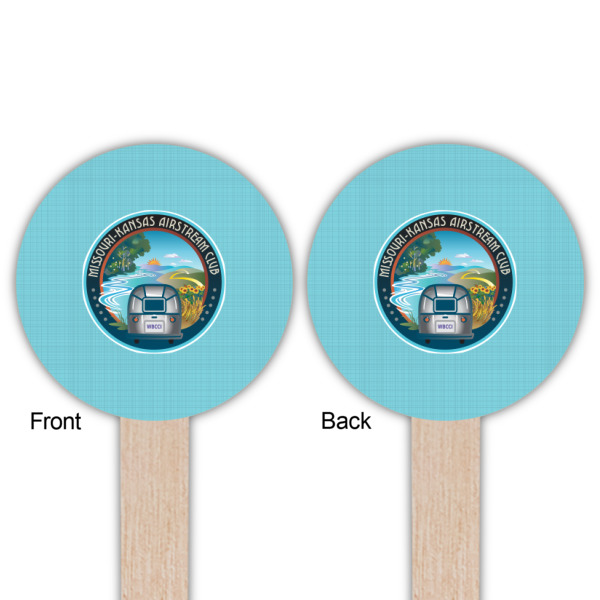 Custom Design - Wooden 6" Food Pick - Round - Double Sided - Front & Back