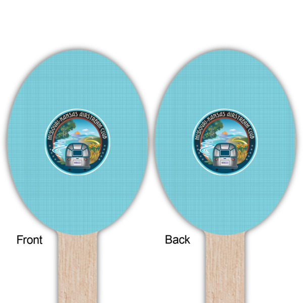 Custom Design - Wooden Food Pick - Oval - Double Sided - Front & Back
