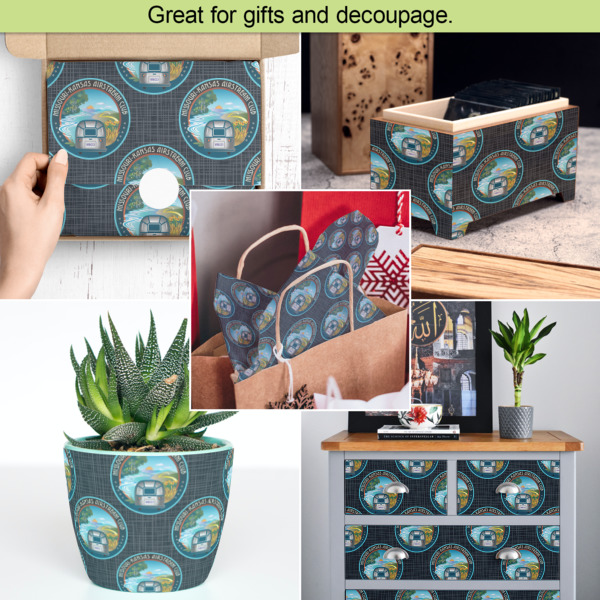 Custom Design - Tissue Paper - In Use Collage