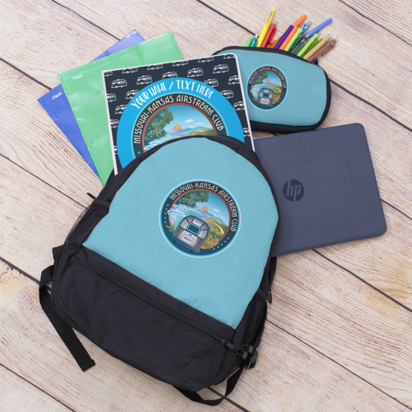 Custom Design - Large Backpack - Black - With Stuff