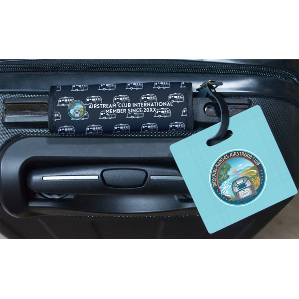Custom Design - Square Luggage Tag & Handle Wrap - In Context