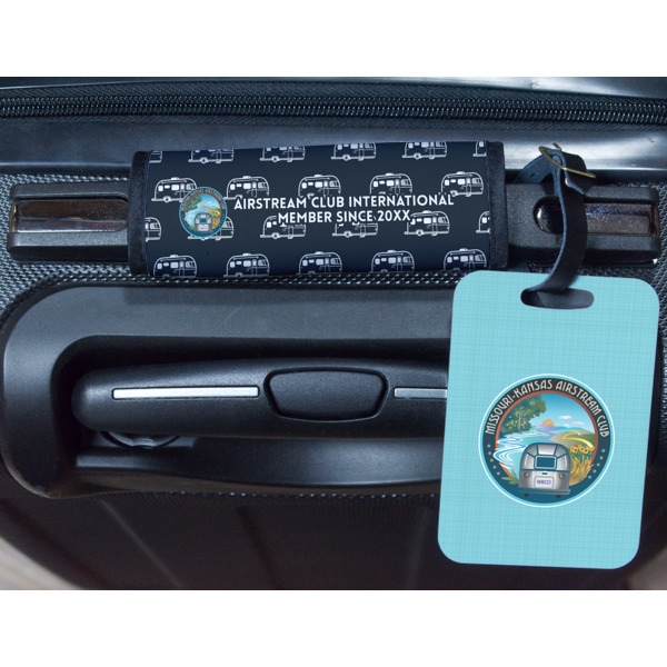 Custom Design - Metal Luggage Tag & Handle Wrap - In Context