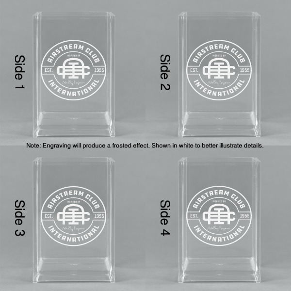 Custom Design - Acrylic Pen Holder - All Sides